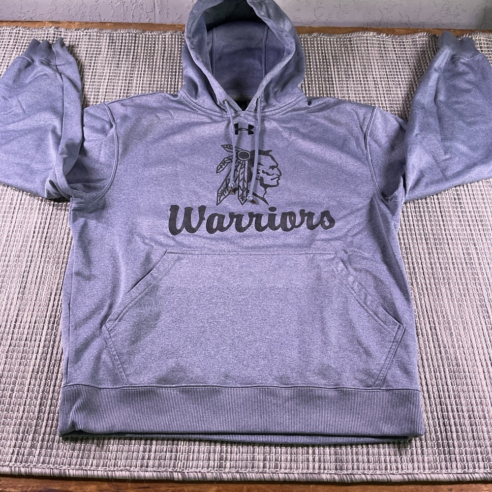 Under Armour Women's Gray Crop Hoodie Size Small W Warrior Logo